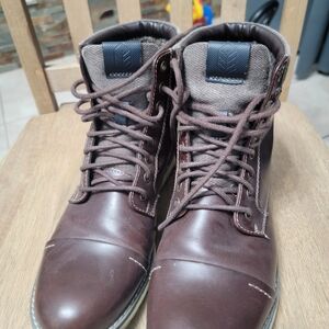 Call It Spring Dark Brown Lace-Up Boots